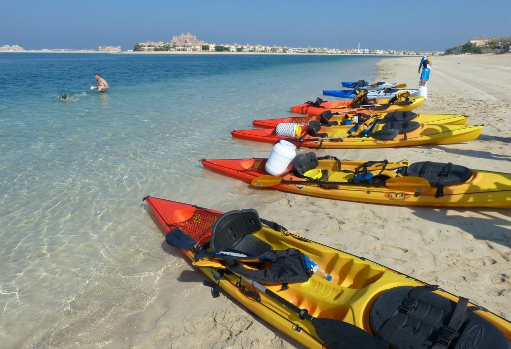 Title: Explore the Waters with Palm Jumeirah Kayak Adventures