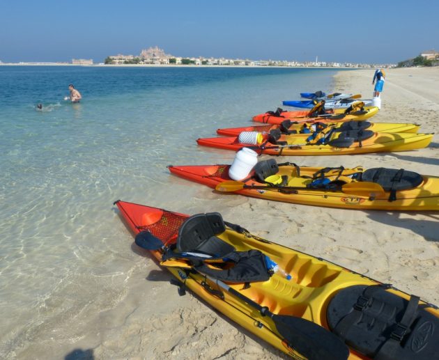Title: Explore the Waters with Palm Jumeirah Kayak Adventures
