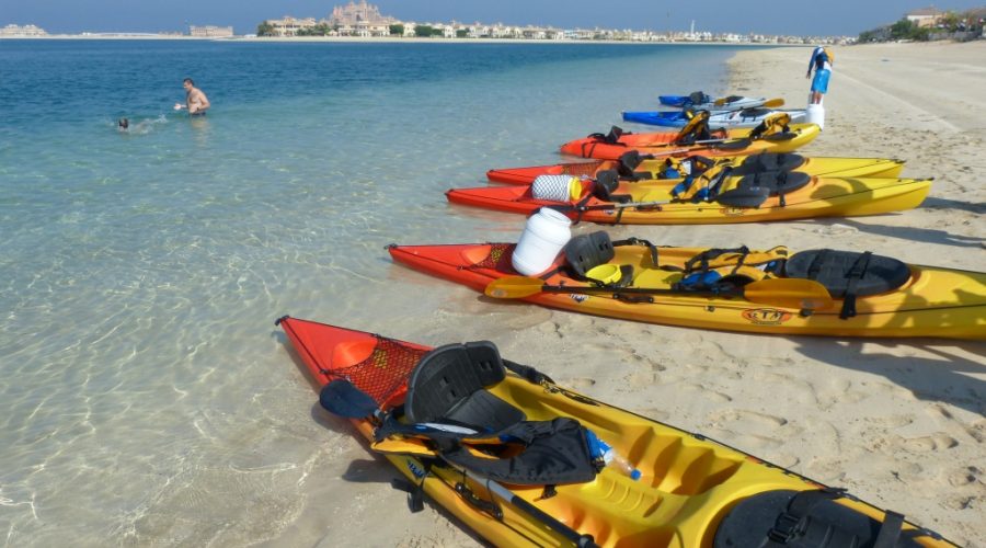 Title: Explore the Waters with Palm Jumeirah Kayak Adventures